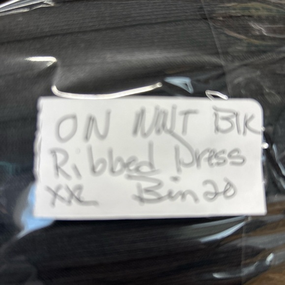 Old Navy Womens XXL Black Ribbed Knit Sweater Dress Long‎ Sleeve Belt 1/4 Button - Picture 14 of 14